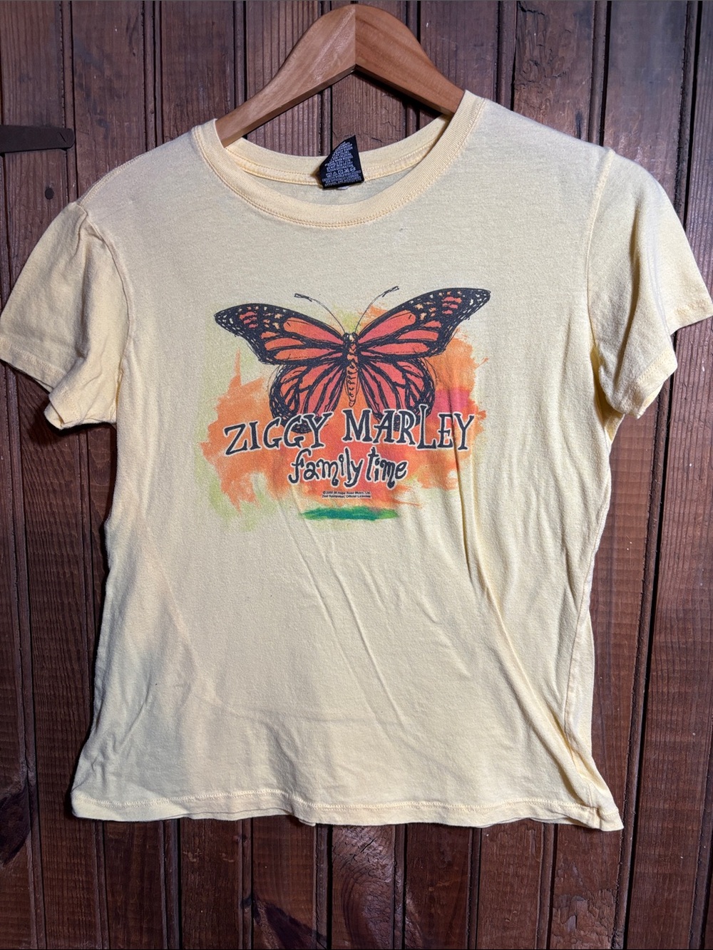 Ziggy Marley Yellow Butterfly Graphic Tee